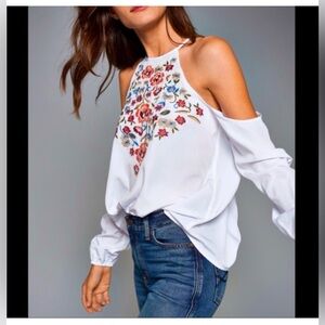 Abercrombie & Fitch White Floral Blouse